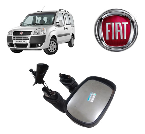 Retrovisor Manual Externo Fiat Doblo 2010 11 A 2019 Direito