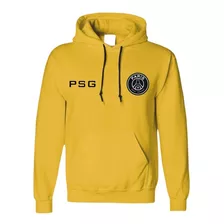 Blusa De Frio Moletom Casaco Psg Preto Capuz Bolso Agasalho