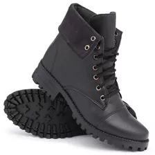  Bota Coturno Feminino Estiloso Vira 2 Modelos Casual Vernuz