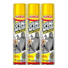 Kit Limpa Estofados Spray - 400ml Luxcar - 3 Unidades