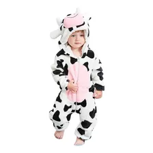 Macacão Vaca Pijama Bebê Animal Kigurumi Fantasia Infantil
