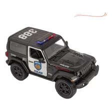 Carrinho De Ferro Miniatura Jeep Wrangler Polícia Coleção