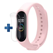 Reloj Inteligente M5 Smart Band Pulsera Fit + Hidrogel Otec Color Del Bisel Rosa