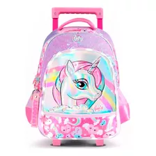 Mochila Unicornio Arcoiris Footy Con Carro - Vamos A Jugar