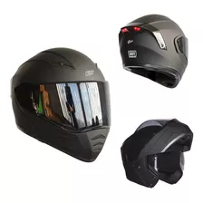 Casco Kov Estelar Negro Mate Abatible Para Moto Con Luz Stop Tamaño Del Casco Xl