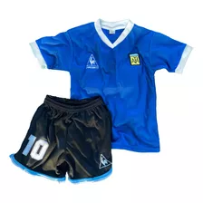 Conjunto Camiseta Short Niños Argentina 1986 Retro Vintage