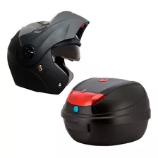 Casco Moto Ich Abatible Certificado Maletero Baul 30 Litros