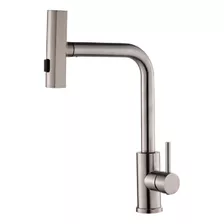 Torneira Monocomando Gourmet Aço Escovado Cascata Praticitá