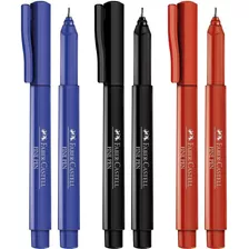 Caneta Fine Pen 0.4mm Ponta Fina Faber-castell 3 Cores