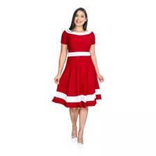 Vestido Duas Cores Moda Feminina Rodado Gode Lindo Novidade