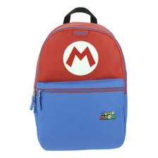 Mochila Grande Super Mario Bros Nintendo Chenson 63653-r Color Azul
