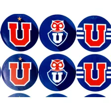 Universidad De Chile Stickers Adhesivos Pack 42 Unidades 