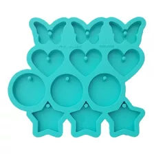 Molde Silicone Resina Estrela Coração Borboleta Circulos 3cm