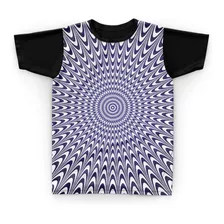 Camiseta Camisa Ilusão De Óptica Psicodélica Espiral - J01