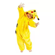 Pijama Kigurumi Macacão Pikachu Infantil Cosplay