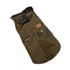 Campera Parka Perro Verde Army Eco Cuero Talles Del 0 Al 4