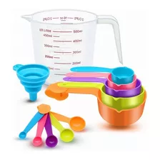 Tazas Y Cucharas Medidoras 12pc De Cocina Repostería Vistoso