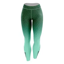 Calça Legging Missy Fitness Academia Verde Geométrico Listra