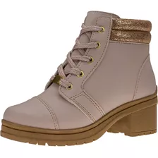 Bota Montaria Saltinho Infantil Coturno Feminino Menina Teen