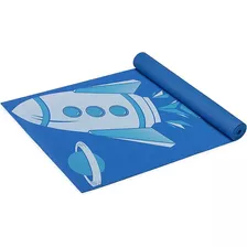 Tapete Para Yoga Gaiam Buho Infantil Para Niñas Y Niños 4 Mm Color Azul / Rocket