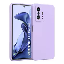 Carcasa Silicona Slim Antihuellas Para Xiaomi Mi 11t Violeta 