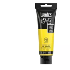 Tubo De Acrílico Liquitex Basics 118ml Cor 045 Amarelo Transparente