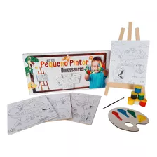 Art Kits Pequeno Pintor Dinossauro Bate Bumbo Kit Pintura