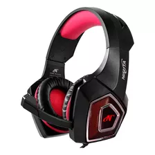 Auricular Gaming Nisuta C/microfono Nsaug350 Negro Y Rojo