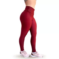 Calca Legging Vermelha Bordô Fitness Atacado Cores Lisas