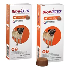 Antipulgas Bravecto Cães De 4,5 A 10kg Preço Kit Com 02 Uni