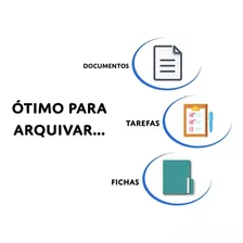 Pasta Com Divisórias A4 Sanfonada Para Guardar Documentos