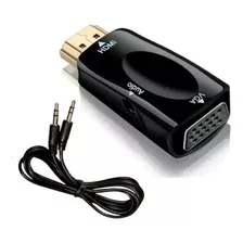 Adaptador Hdmi P/ Vga P2 Com Audio Ligar Ps4 Xbox Em Monitor