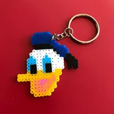 Llavero Pato Donald (pixel Art, Perler, Disney)