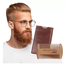 Peine De Barba Y Bigote De Bambú Con Funda