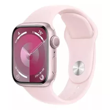 Apple Watch Series 9 Gps + Cellular Caixa Rosa De Alumínio 45 Mm Pulseira Esportiva Rosa-clara M/g