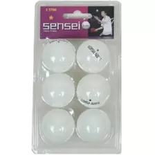 Sensei Set Pelota Ping Pong 6 Unidades Sensei