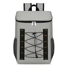 Mochila Térmica Grande 50 Latas 30l Piquenique Acampamento Cor Cinza