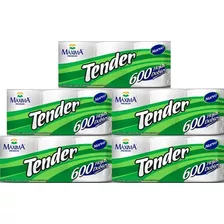 Papel Higiënico Tender 30 Rollos 600 Hojas Dobles C/u