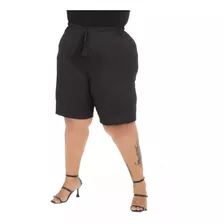 Kit 2 Bermudas Canelada Plus Size Malha Leve Tamanho Grande 