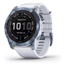 Relógio Gps Garmin Fenix 7x Solar Sapphire Titanium Dlc (51 Mm) Cor - Tamanho Azul Mineral - Tamanho Da Moldura De 51 Mm: Azul Mineral, Cor Da Caixa: Azul Mineral