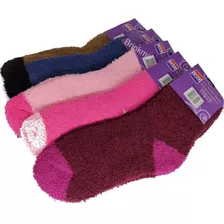 Kit 02 Pares Meia Adulto Soft Felpuda Quente Inverno 34 - 39