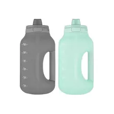2 Botellas De Plástico Ello Hydra Medio Galón Marcador Y Asa