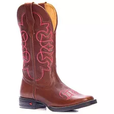 Bota Texana Feminina Goyazes Mustang Café Promoção 213207-ck