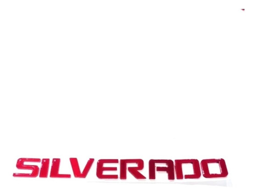 Emblema Letra Silverado Chevrolet Negro Cromado Rojo Foto 8