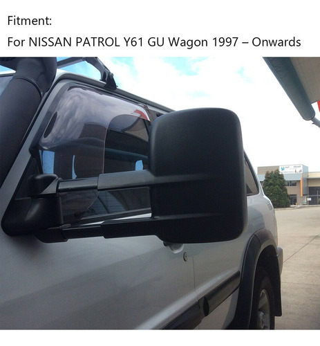 Electric Extendable Towing Mirrors Para Nissan Patrol Gu Y61 Foto 2
