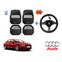 Tapetes 3d Logo Audi + Cubre Volante A4 1998 A 2003 2004