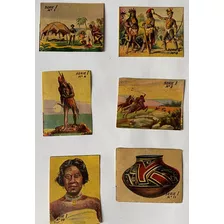 6 Figuritas, Cromos, Habitantes Originarios Águila 1932, Fg1