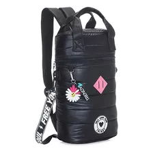 Mochila Matera Trendy Bolso Porta Mate Apto Termo 16065 Hws* Color Negro