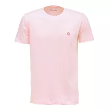 Camiseta Masculina Rosa Bordada Tuff 32846