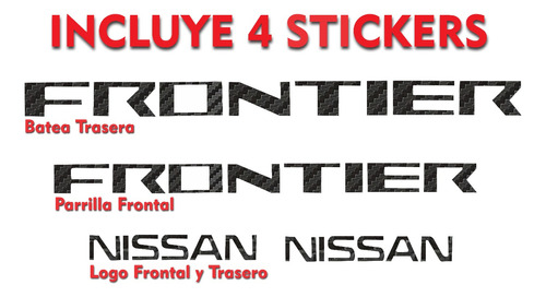 Sticker Calca Nissan Np300 Frontier 2023 2024 Parrilla Batea Foto 3